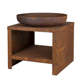 Laužavietė su vieta malkoms, rūdžių spalvos, 62cm