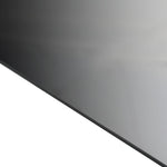 Sodo stalas, juodas, 80x80x74cm, aliuminis ir stiklas