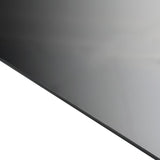 Sodo stalas, juodas, 80x80x74cm, aliuminis ir stiklas