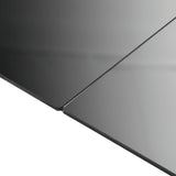 Sodo stalas, juodas, 150x90x74cm, aliuminis ir stiklas