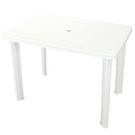 Sodo stalas, baltas, 101x68x72cm, plastikas