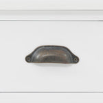Komoda su 3 durimis, MDF ir pušies mediena, 105x35x77,5cm