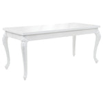 Valgomojo stalas, baltas, 179x89x81 cm, labai blizgus