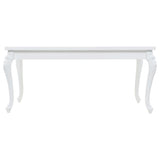 Valgomojo stalas, baltas, 179x89x81 cm, labai blizgus