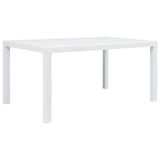 Sodo stalas, baltos sp., 150x90x72 cm, plastikas, rat. imit.