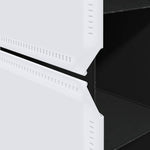Modulinė spinta, 9 skyrių, juoda/balta, 109x36,5x143 cm