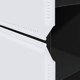 Modulinė spinta, 9 skyrių, juoda/balta, 109x36,5x143 cm