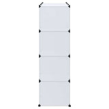 Modulinė spinta, 9 skyrių, balta, 109x36,5x143 cm
