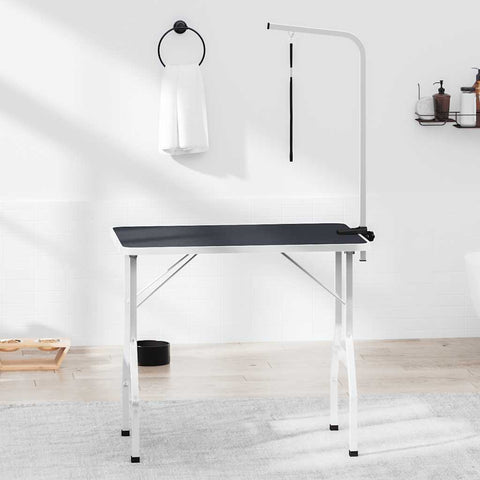 Reguliuojamas šunų, naminių gyvūnų priežiūros stalas su 1 kilpa