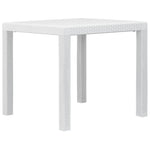 Sodo stalas, baltos sp., 79x79x72 cm, plastikas, rat. imit.