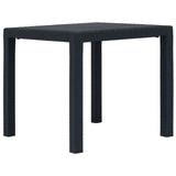 Sodo stalas, antracito sp., 79x79x72 cm, plastikas, rat. imit.