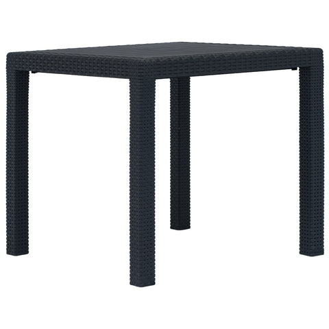 Sodo stalas, antracito sp., 79x79x72 cm, plastikas, rat. imit.