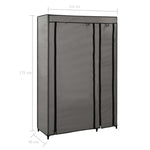 Sulanks. drab. spintos, 2vnt., pilk. sp., 110x45x175cm, audinys