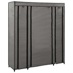 Drab. spinta su skyr. ir stryp., pilka, 150x45x176cm, audinys
