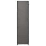 Drab. spinta su skyr. ir stryp., pilka, 150x45x176cm, audinys