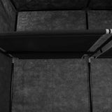 Drab. spinta su skyr. ir stryp., juoda, 150x45x175cm, audinys