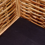 Dvivietė sodo sofa, natūralus ratanas