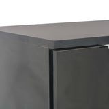 Šoninė spintelė, juodos spalvos, 107x35x80,5cm, labai blizgi
