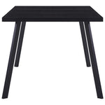 Valgomojo stalas, juodas, 160x80x75cm, grūdintas stiklas