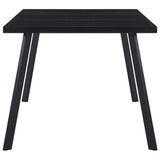 Valgomojo stalas, juodas, 160x80x75cm, grūdintas stiklas