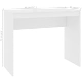 Rašomasis stalas, baltos spalvos, 90x40x72cm, apdirbta mediena