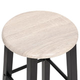 Baro taburetės, 2 vnt., juodos, MDF