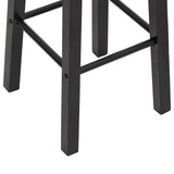 Baro taburetės, 2 vnt., juodos, MDF