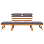 2-1 Sodo sofa su pagalvėmis, 190cm, akacijos medienos masyvas