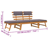 2-1 Sodo sofa su pagalvėmis, 190cm, akacijos medienos masyvas