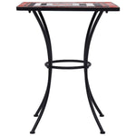 Mozaikinis bistro staliukas, terakotos ir balta, 60cm, keramika