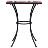 Mozaikinis bistro staliukas, terakotos ir balta, 60cm, keramika