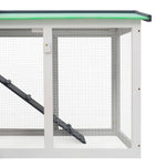 Lauko narvas triušiams, pilkas ir baltas, 145x45x84cm, mediena