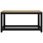 Kavos staliukas, šviesiai rudas/juodas, 90x45x45cm, MDF/geležis