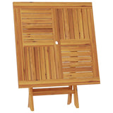 Sulankstomas sodo stalas, 85x85x76cm, tikmedžio masyvas