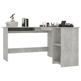 Kampinis stalas, betono, 120x140x75cm, mediena, L formos