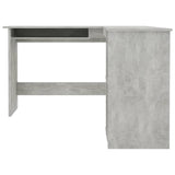 Kampinis stalas, betono, 120x140x75cm, mediena, L formos