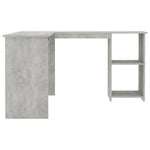 Kampinis stalas, betono, 120x140x75cm, mediena, L formos