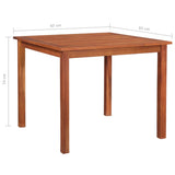 Sodo stalas, 85x85x74cm, akacijos medienos masyvas