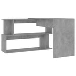 Kampinis rašomasis stalas, betono, 200x50x76cm, mediena