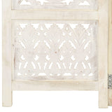 Kambario pertvara, 5 dalių, balta, 200x165cm, mango masyvas