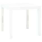 Sodo stalas, baltos spalvos, 78x78x72cm, plastikas