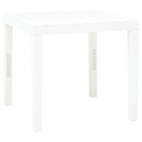 Sodo stalas, baltos spalvos, 78x78x72cm, plastikas