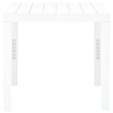 Sodo stalas, baltos spalvos, 78x78x72cm, plastikas