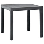 Sodo stalas, antracito spalvos, 78x78x72cm, plastikas