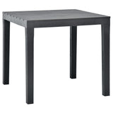 Sodo stalas, antracito spalvos, 78x78x72cm, plastikas