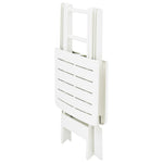 Sulankstomas sodo stalas, baltos spalvos, 79x72x70cm, plastikas