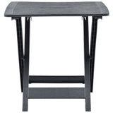 Sulankstomas sodo stalas, antracito, 79x72x70cm, plastikas