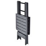 Sulankstomas sodo stalas, antracito, 79x72x70cm, plastikas