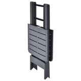 Sulankstomas sodo stalas, antracito, 79x72x70cm, plastikas