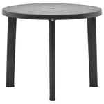 Sodo stalas, antracito spalvos, 89cm, plastikas